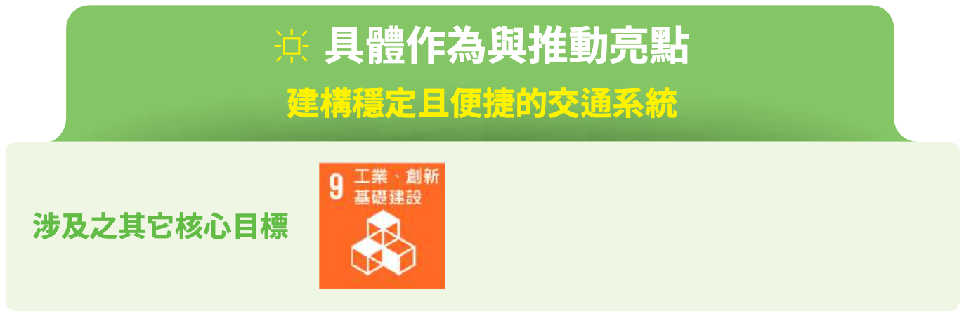 南科建構穩定且便捷的交通系統情境照