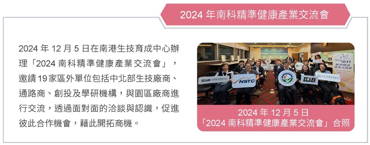 推動技術升級,壯大產業聚落-精準健康研發與聚落發展計畫相關照片